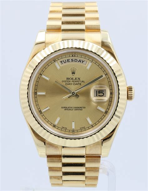 vintage rolex president yellow gold|rolex presidential 41mm white gold.